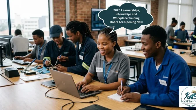 Big Opportunity for South African Youth: 2026 Learnerships, Internships and Workplace Training Doors Are Opening Now For thousands of young people in South Africa, the hardest part of starting a career is not ambition — it is opportunity. Many matriculants and graduates have qualifications but still struggle to get workplace experience.