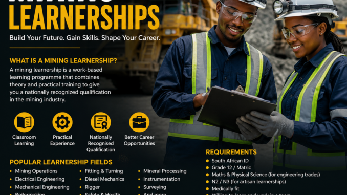 Mining Learnerships in South Africa (2026)