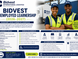 Bidvest Unemployed Learnership (2026–2027)