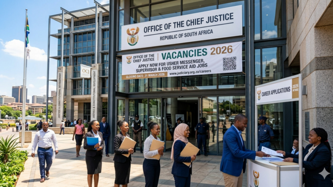 Office of the Chief Justice Vacancies 2026: Apply for Usher Messenger Supervisor and Food Service Aid Jobs